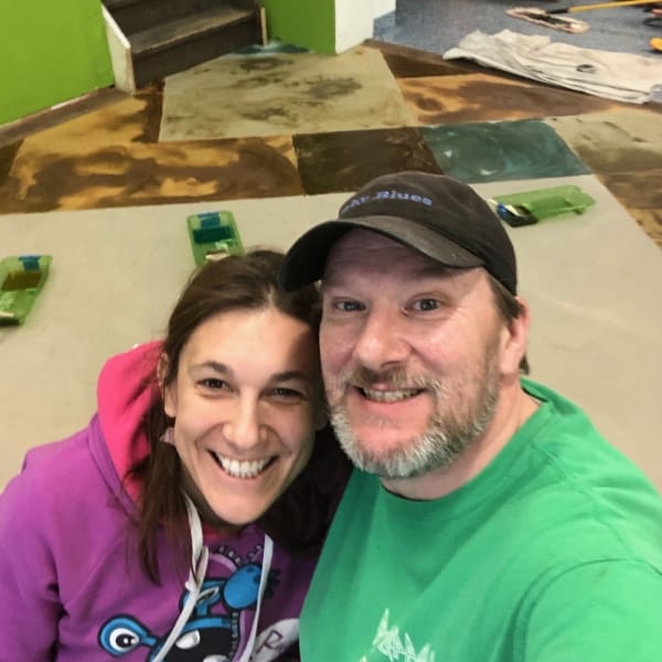 Darren and Ana, owners of albertacustom concrete