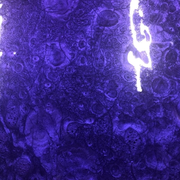 Epoxy sample of metallic purple